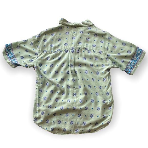 Liz & Co Vintage 90's Paisley Oversized Button Up Mint Green Small - Picture 9 of 9